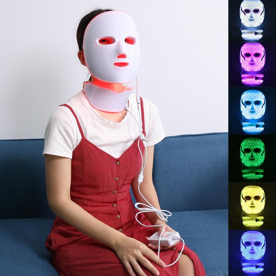7 Color Light LED Beauty Light Mask Instrument Bio-photon Repair Skin Beauty Optical Skin Rejuvenation Red Mask