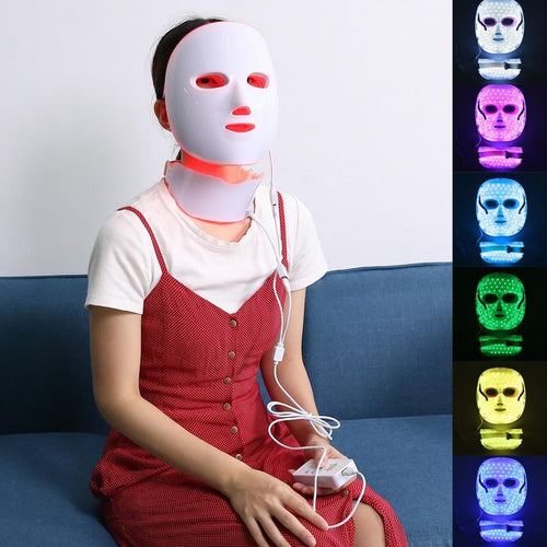 7 Color Light LED Beauty Light Mask Instrument Bio-photon Repair Skin Beauty Optical Skin Rejuvenation Red Mask